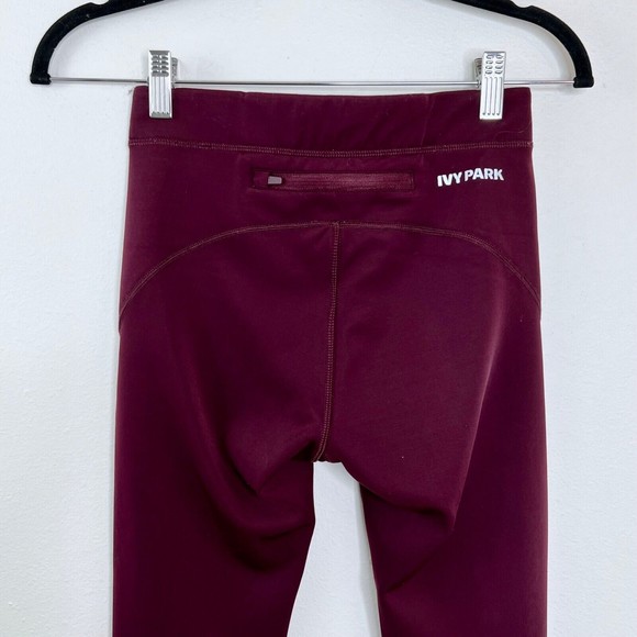 Ivy Parks Womens Leggings Size Small Purple Maroon Midrise Stretch Ankle - Picture 5 of 10